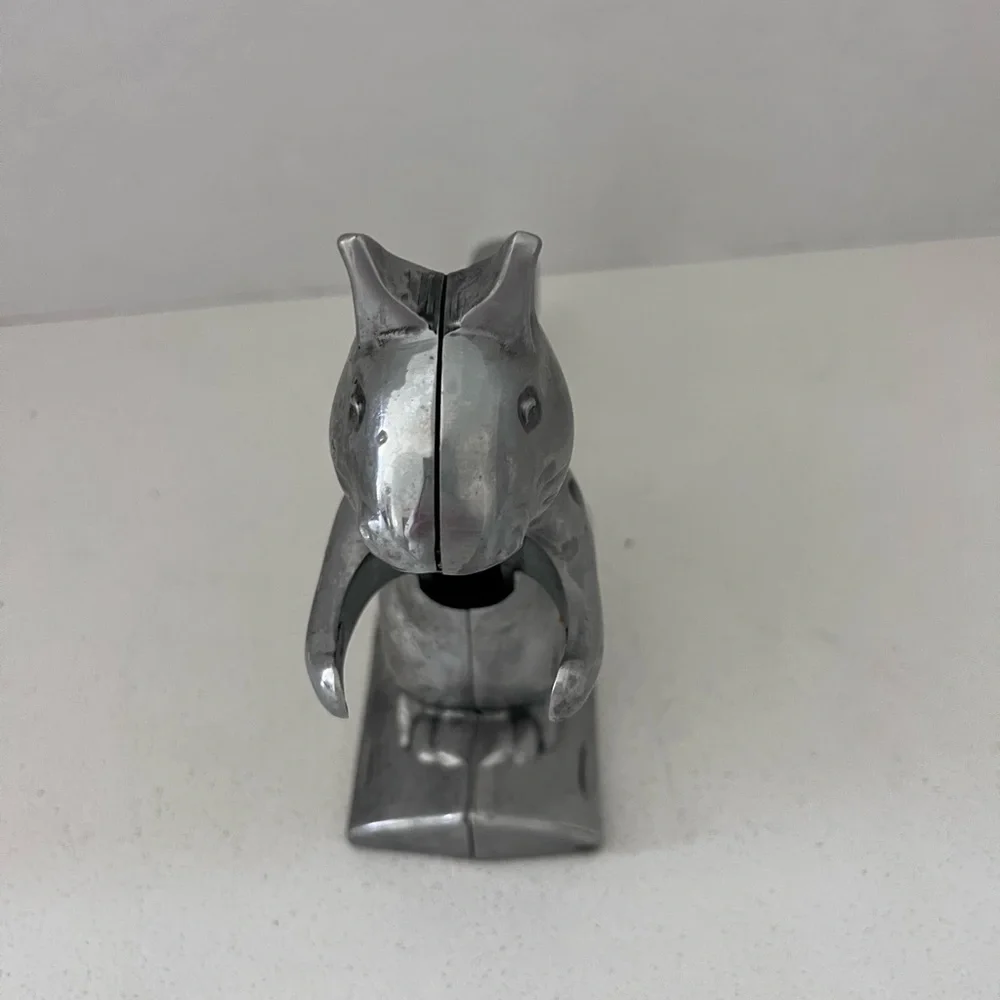 Vintage‎ Aluminum Cast Squirrel Nutcracker Whimsical 6.25